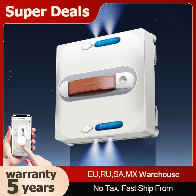 Window Vacuum Robot Cleaner Liectroux S11,4-Way Water Spray,Home Glass Floor Wall Tiles Cleaner Robot,Strong Vacuum,Smart Memory