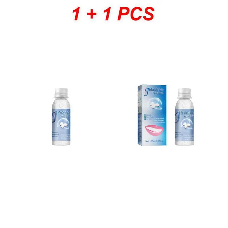 1~8PCS 30ml Resin Temporary Tooth Repair Granules Teeth Gaps Missing Broken Tooth False Teeth Filling Moldable Solid Glue