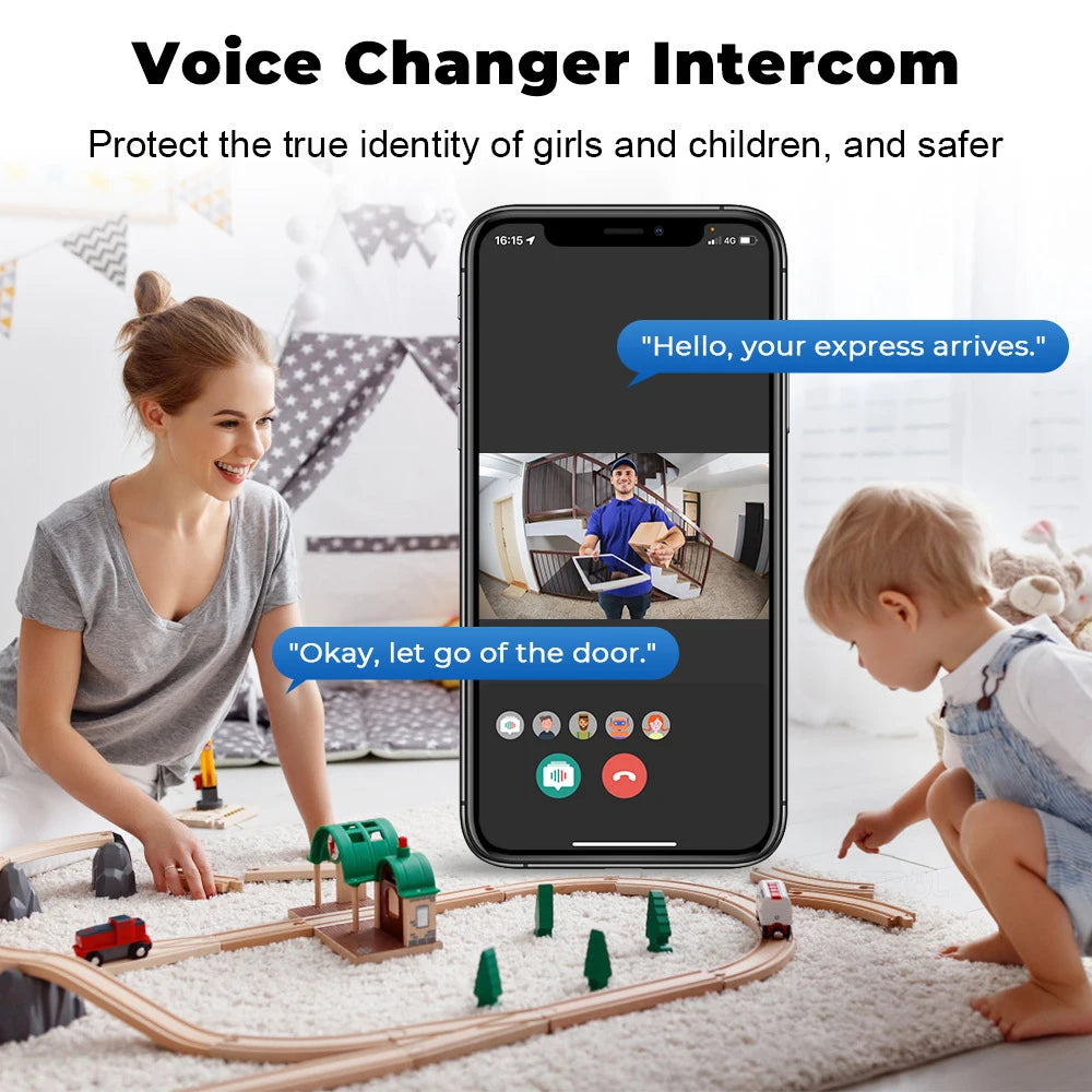 2026 Wireless Smart Video Doorbell, 2.4G WiFi Home Security Camera, 2-way Audio, Night Vision, Battery, Secure Home Monitoring