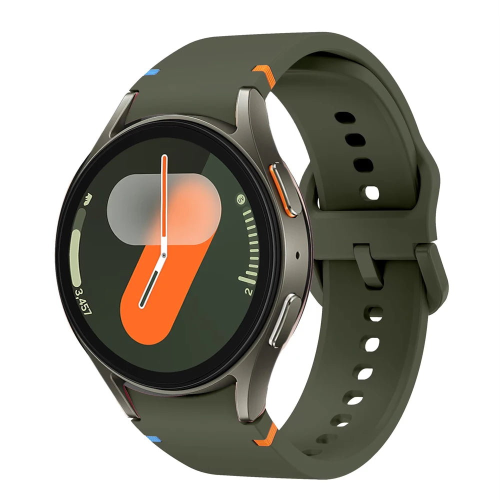 Strap for Samsung Galaxy Watch 7 FE 44mm 40mm 4 6 Classic 5 Pro 45mm Silicone Sport Wrist Bracelet correa Galaxy Watch 7 Band