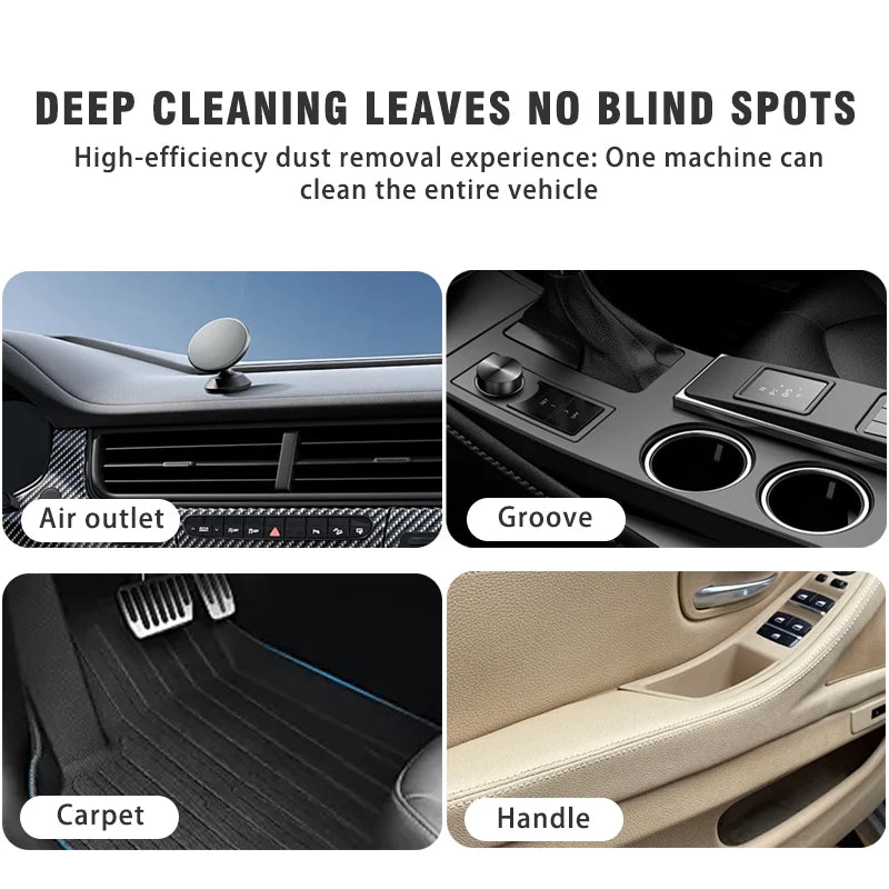 Handheld cordless vacuum cleaner, with 3 suction head configuration, car vacuum cleaner high power mini upgrade charging model,