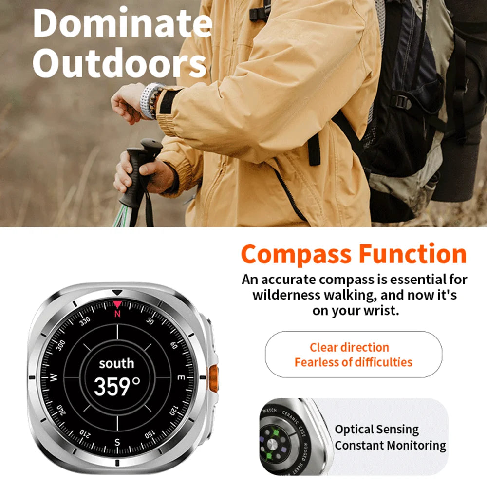 2025 New Watch 8 Smart Watch  NFC Health Monitoring Sports  Fitness GPS Bluetooth Call IP68 Waterproof HD Smartwatch