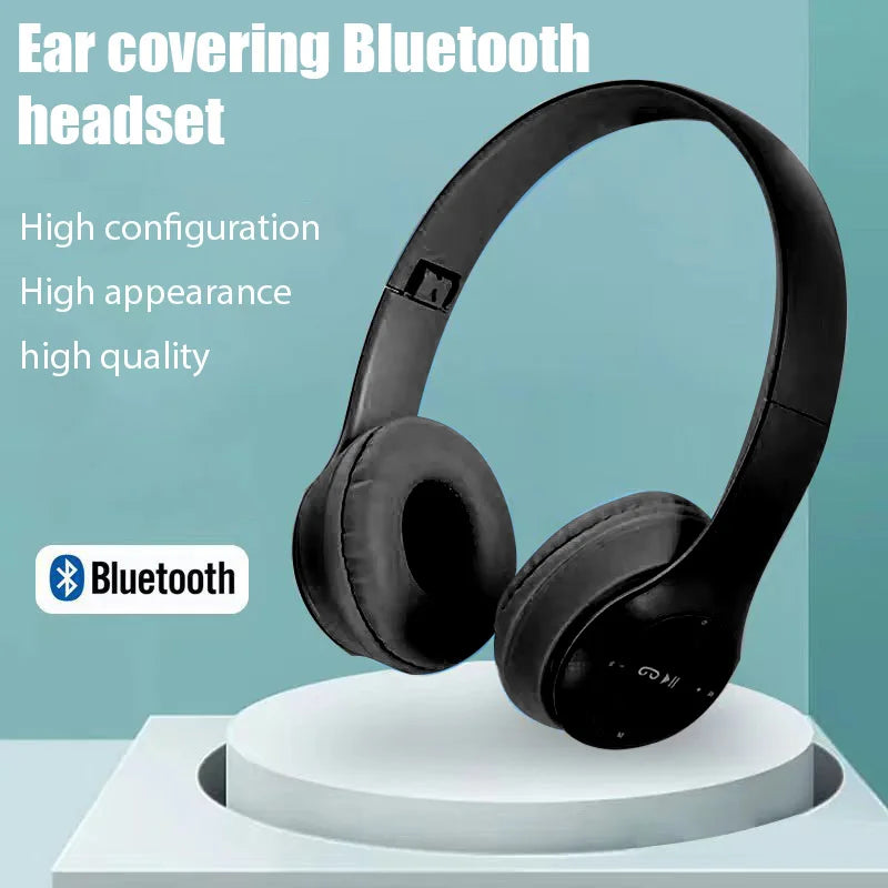 Stereo P47 Headset Bluetooth Headset Folding Series Earphones Wireless Sports Game Over the Ear Fone Headset For Huawei Xiaomi