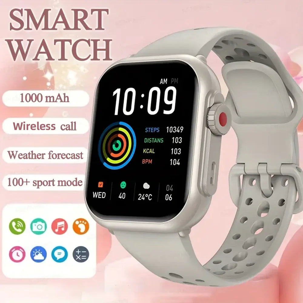 Smart Watch for Men And Women with 1.85" HD Screen 110+ Sport Modes IP68 Waterproof 100-Day Standby Heart Rate & Sleep Monitor