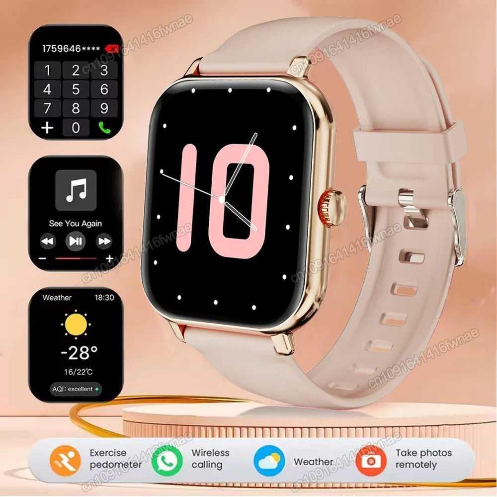 Smart Watch For Android IOS Watches 2.01inch HD Display Bluetooth Call Message Alert Music Sports Mode Smartwatch Men Women Gift