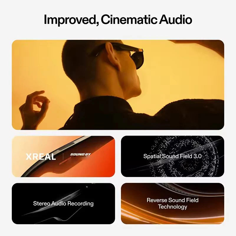 Xreal One AR Smart Glasses 477" HD Screen 3DoF Space Hovering 3D Real Glasses For iPhone Mac Switch PS5 Game Private Cinema new