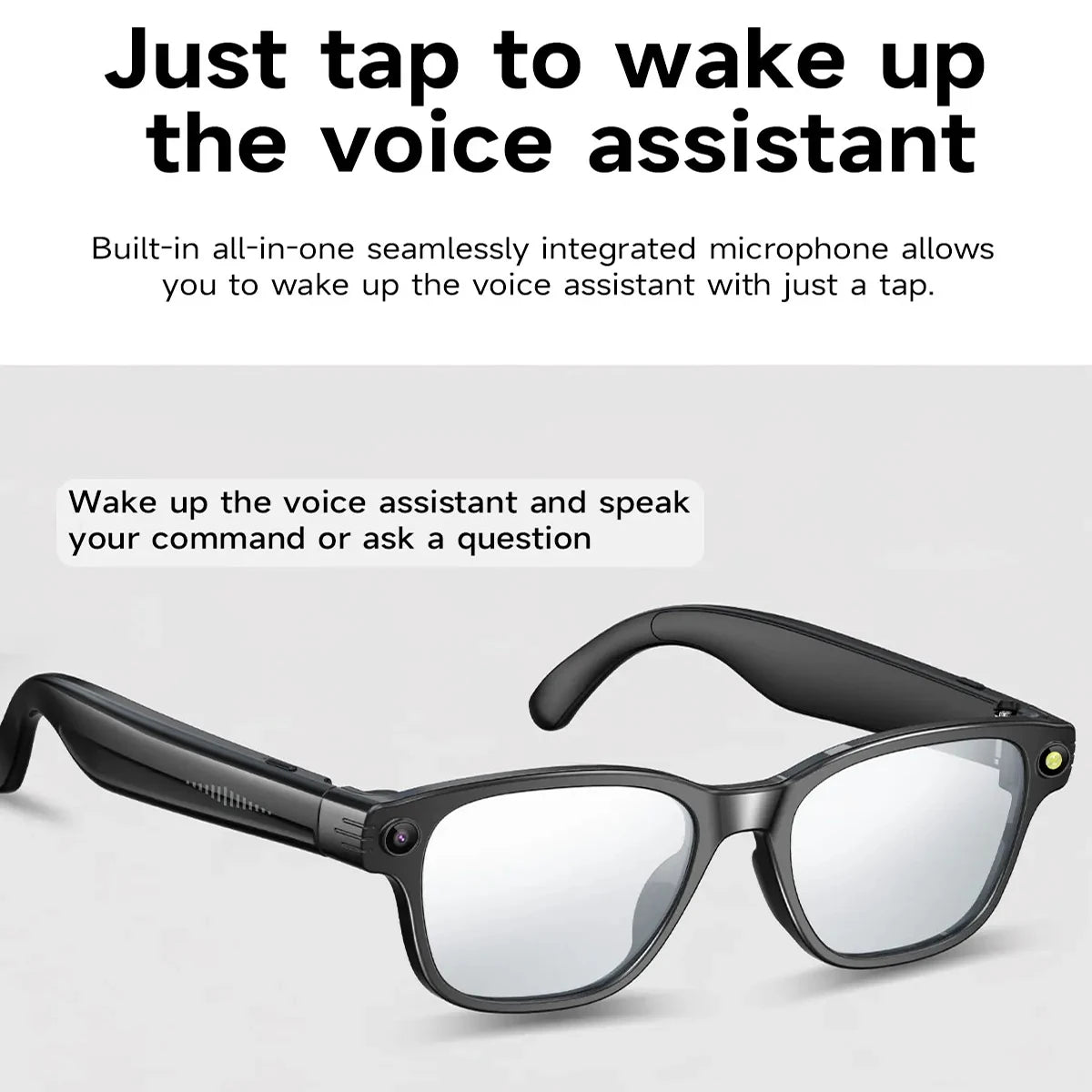 AI Smart Glasses Take Pictures Voice Assistant Translate Touch Control Recording Video Waterproof Bluetooth Smart Sunglasses