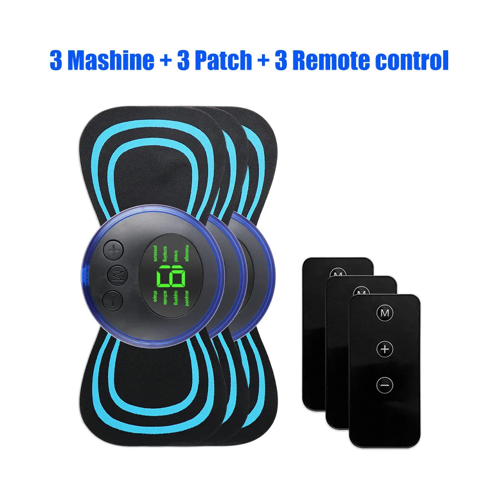 Portable Electric 8 Modes EMS Mini Neck Massager Shoulder Cervical Massage Muscle Stimulator Pain Relief Neck Back Relaxation