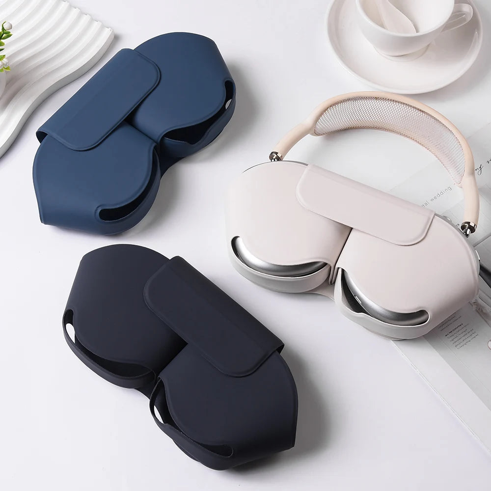 Leather Case For AirPods Max Wireless Headphone Earphone Cases Protective Cover For Apple AirPodsMax Soft Bags Coque Accessories