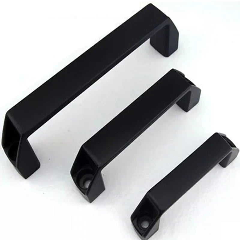 Kitchen Cabinet Handles Concise Black Wardrobe Door Handle Box Handle for Toolbox Suitcases Equipment Cabinet Pull Drawer Knobs