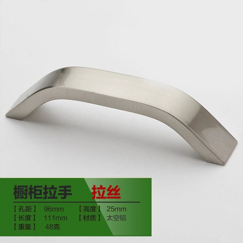 Kitchen Cabinet Knobs and Handles Black Furniture Handle for Cabinet Drawer Pulls Hardware 96mm/128mm/160mm/192mm