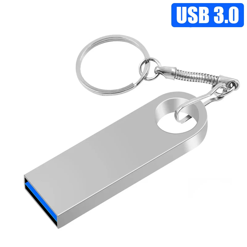 High Speed Memoria Flash Drive 3.0 Pendrive 128GB 64GB Waterproof Pen Drive 16GB 8GB Flash Usb 2.0 Metal Stick Key Custom Logo