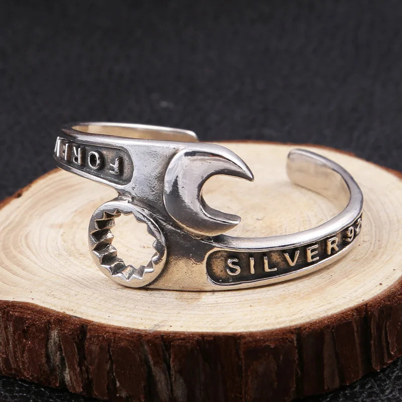 Trendy Fashion Stainless Steel Bracelets For Men New Fashion Cool Men's Personalized Open End Wrench Bracelets Gifts