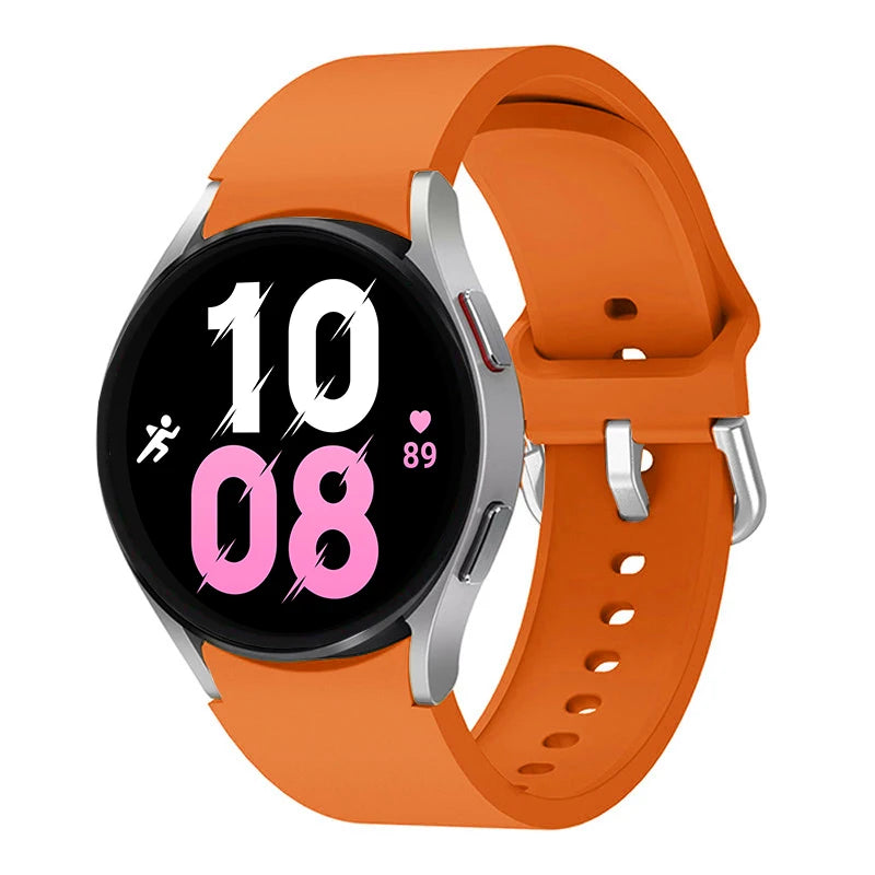 Strap For Samsung Galaxy Watch 6/4/7 44mm 40mm/5 Pro 45mm wristband 20mm Silicone Bracelet Galaxy Watch 6 classic 43mm 47mm Band