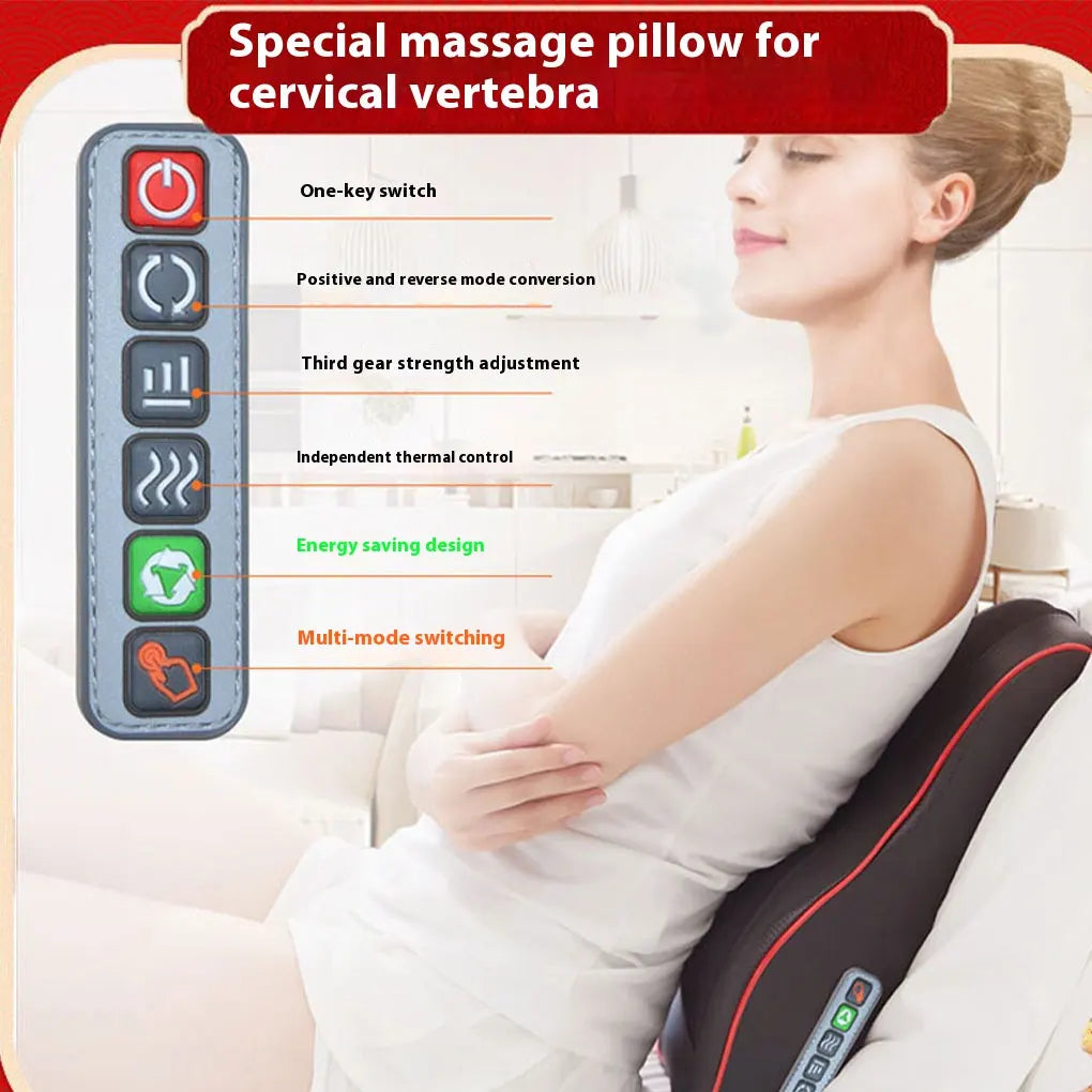 Portable Neck Waist Massager Electric Muscle Relaxation Massager Whole Body Massage To Relieve Muscle Soreness Car Back Pillow