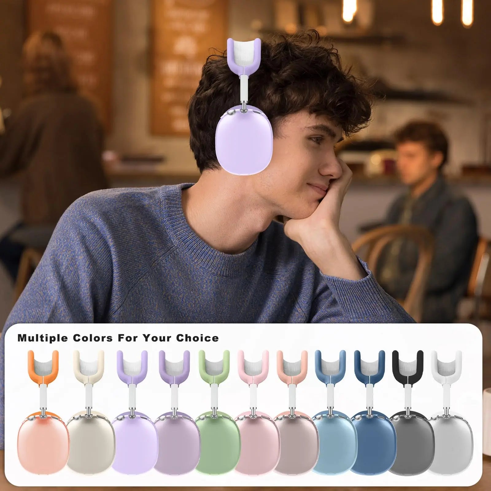 for 2024 AirPods Max2 New Headphone Protective Case 3 in 1 transparent TPU Silicone Case Anti-scratch For Airpods Max2 Protector