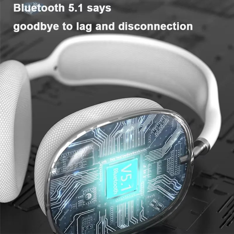 P9 Wireless Bluetooth Headphones for Sports and Hiking 5.3 with Charging Case Smart Headset with Stereo Sound for Gaming Music