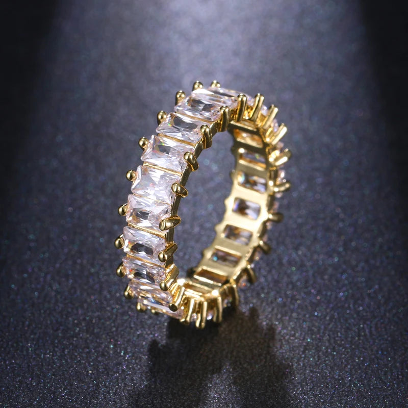 Fashion Luxury Cubic Zirconia Engagement Rings for Women Marquise Crystal Wedding Ring Party Jewelry Gift