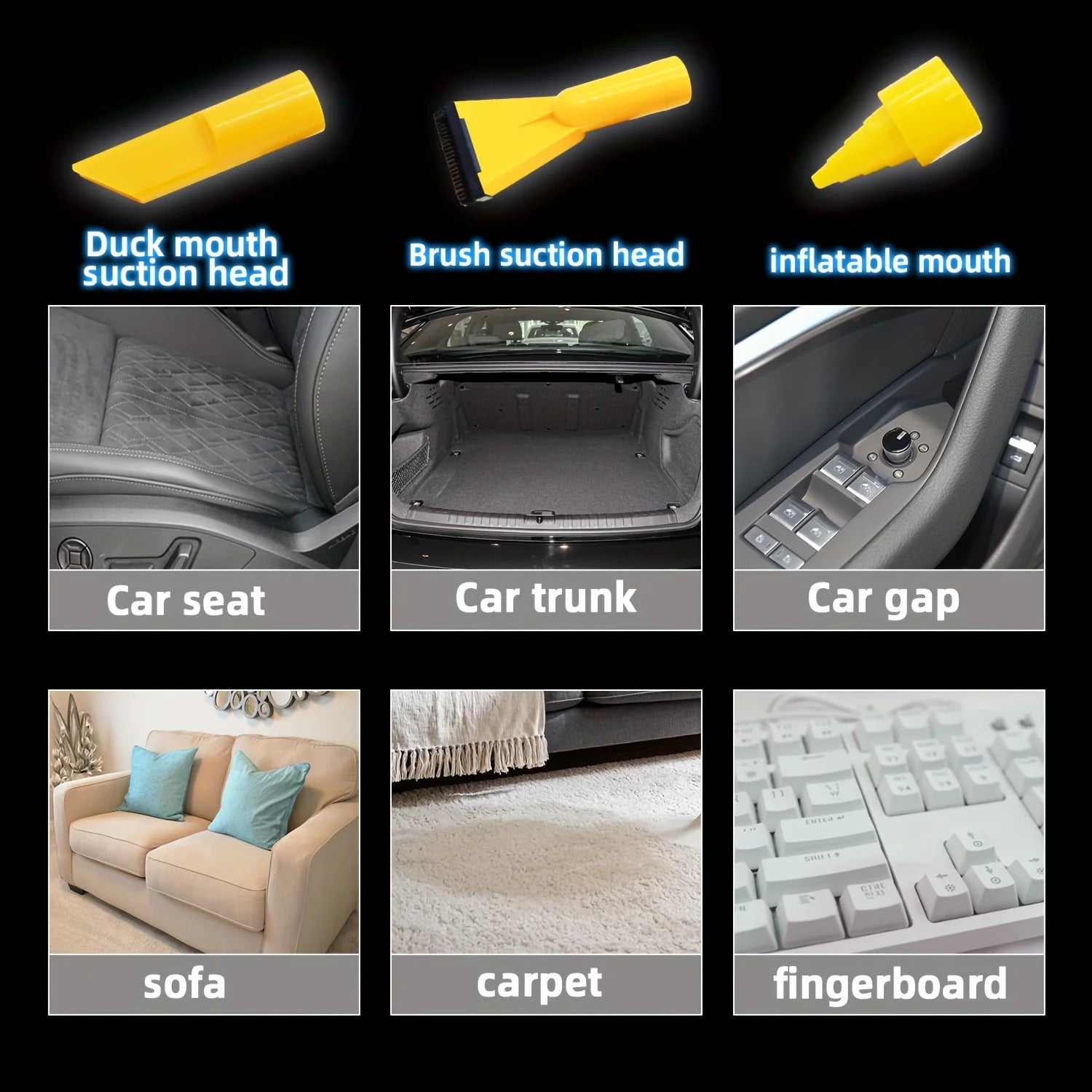 Multifunctional portable car vacuum cleaner dual purpose home car high power wet dry universal cleaning dust removal artifact