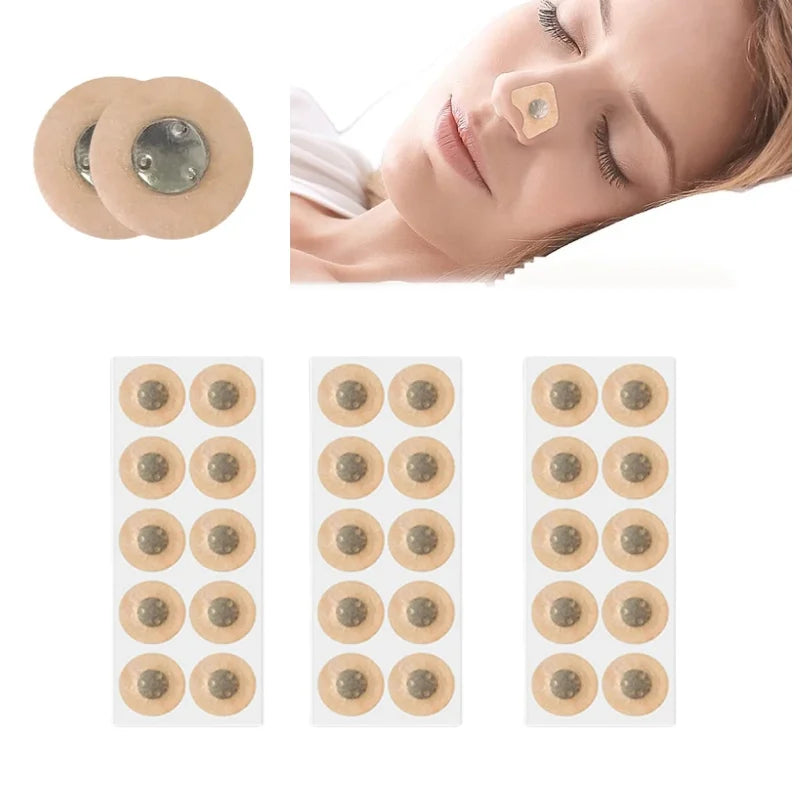 30pcs Anti-Snoring Nose Clips Nasal Breathing Dilator Set with Magnetic Strips Motion Air Intake to Improve Sleep Aid Starter Se