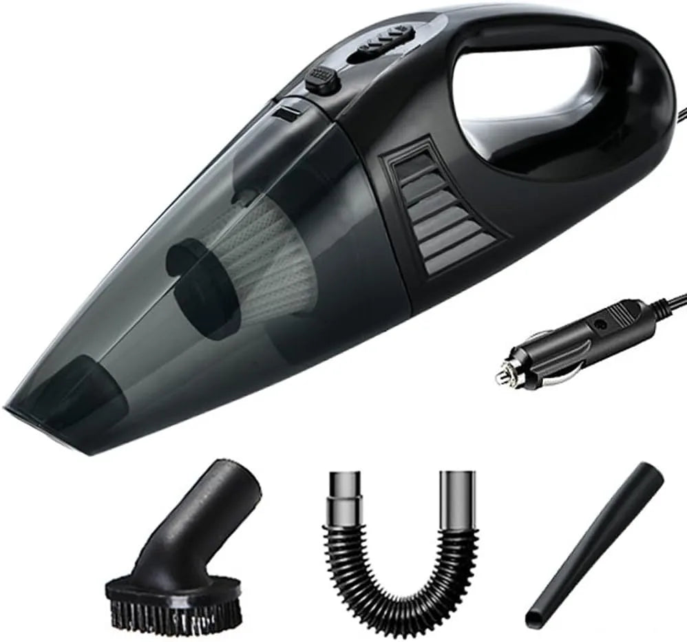 Car Vacuum Cleaner-High-Power 12V Handheld Portable with Wired Design-Removes Dust,Food, Sand,and Dog Hair-Perfect for Cars