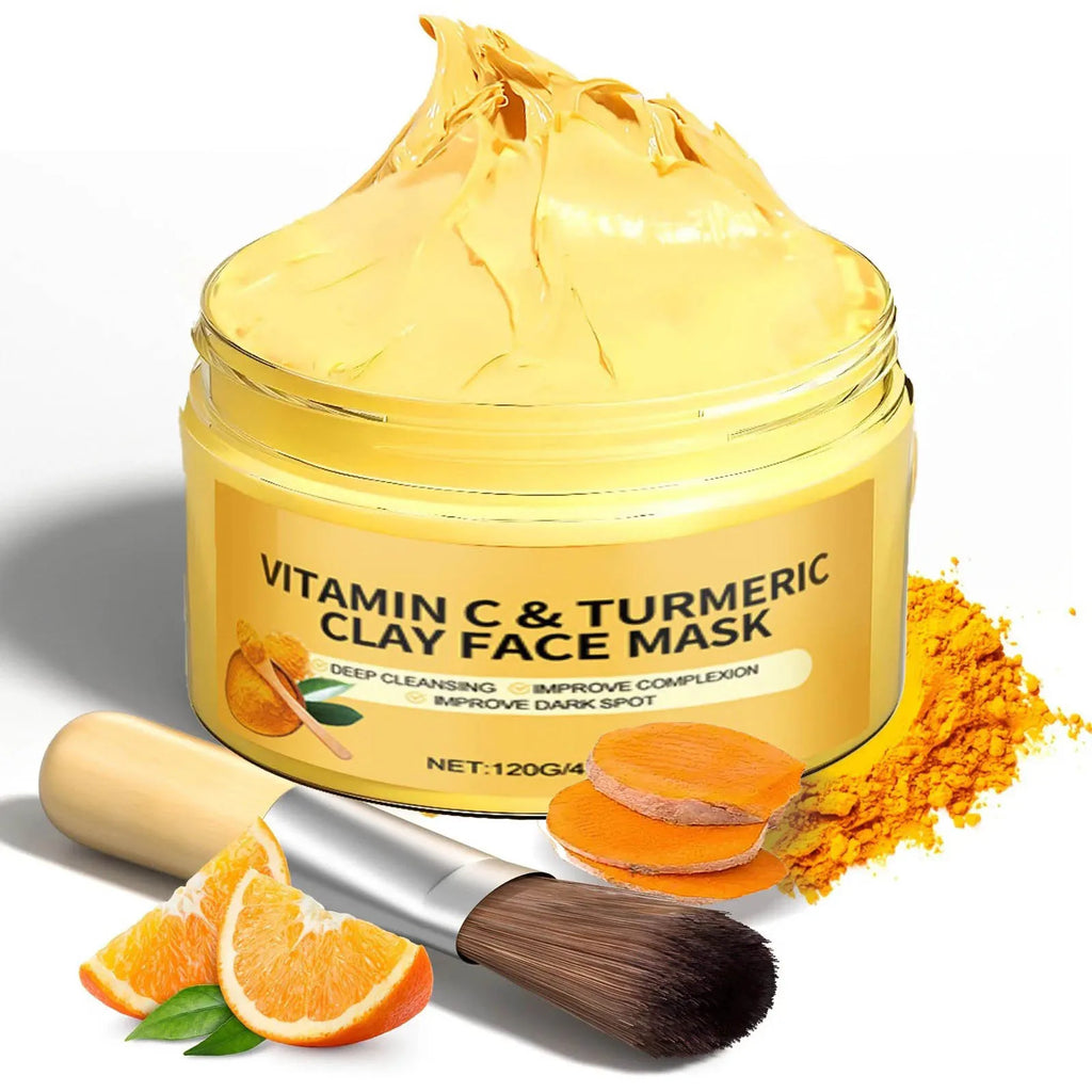 Vitamin C Exfoliating facial mask Turmeric Exfoliating mask Improve Pore Deep Cleaning facial  Apply facial mask