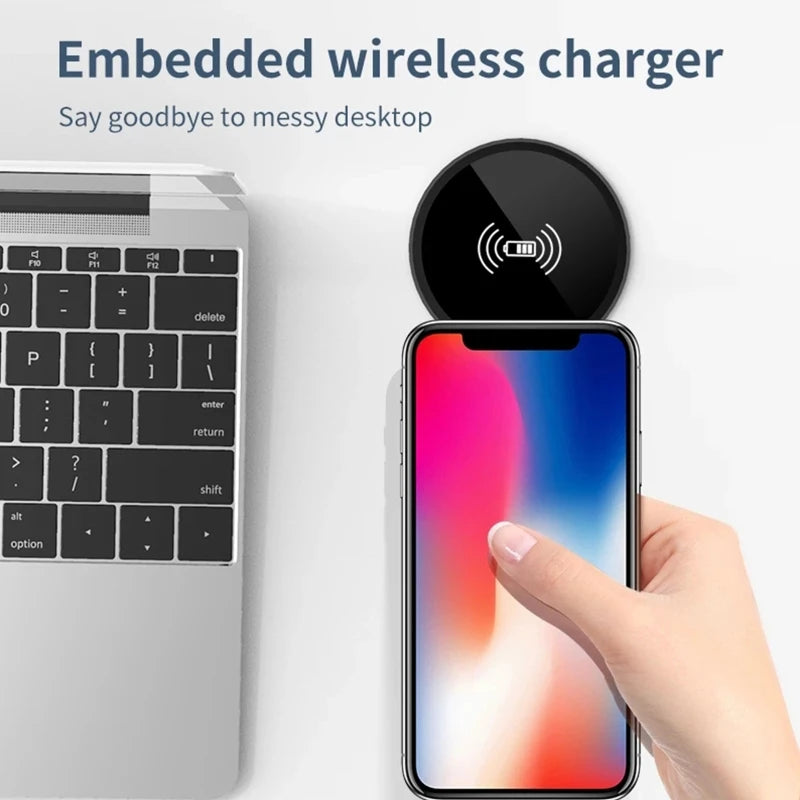 Desk Embedded Wireless Charger for 13 12 for Galaxy Counter Desktop Bedside Table Furniture Office Smartphone Charger