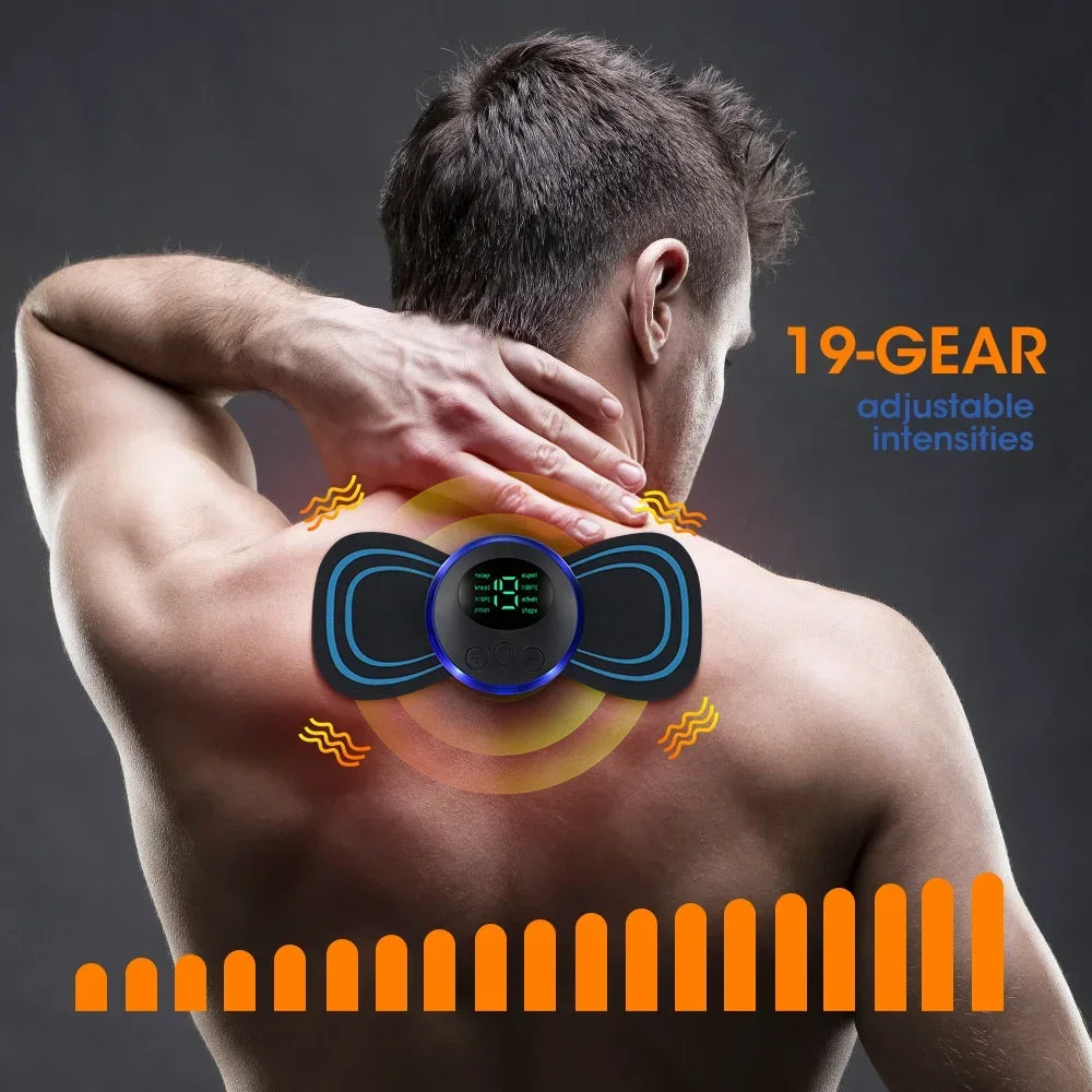 EMS Electric Neck Massager Muscle Massage Stimulator Low Frequency Instrument Back Cervical Calf Patches Joints Relief Body