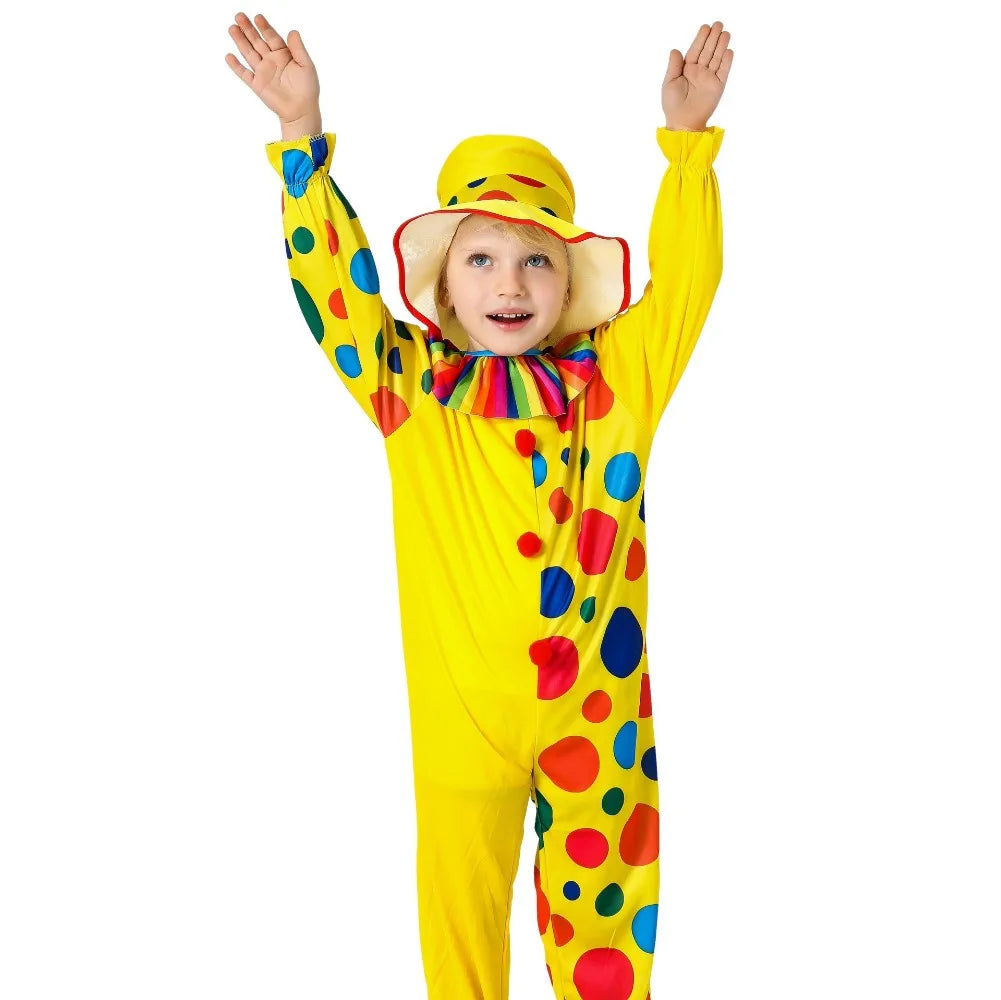 Halloween Clown Costume Children's Performance Kindergarten Makeup Ball Dressed Up Cosplay Props