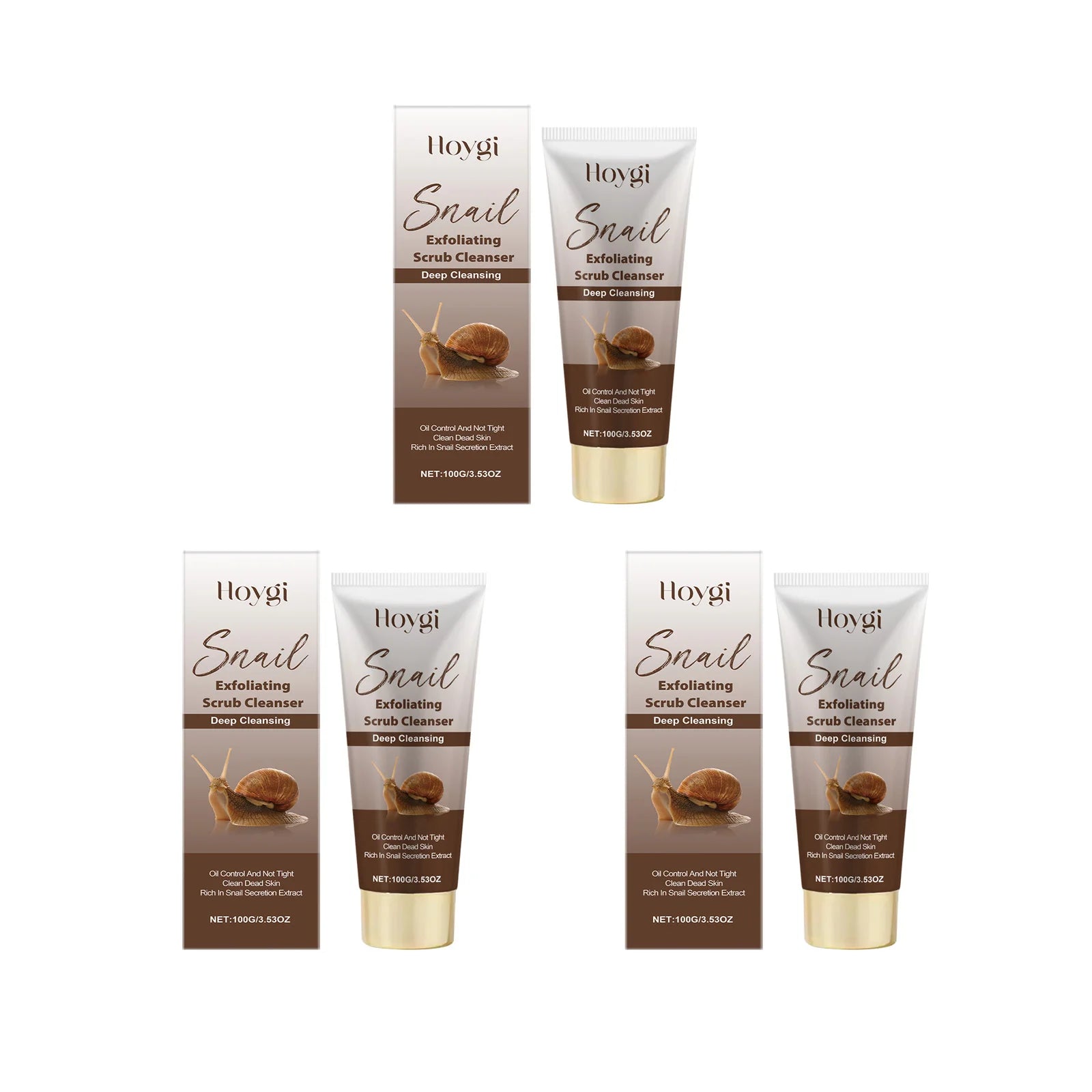 Snail Exfoliating Scrub Cleanser Contains Snail Mucin Gentle Cleansing Skin Brighten Effectively Remove Makeup Nourish Face Wash