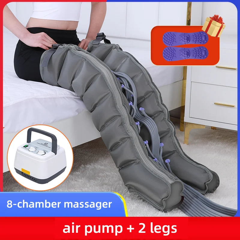 Electric 8-chamber Air Compress Massager Lymphatic Drainage Leg Massage Device Promote Blood Circulation Full Body Massager