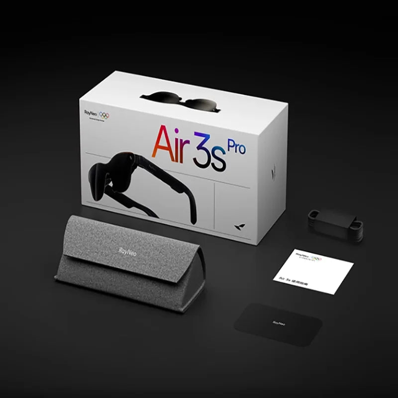 RayNeo Air 3S Pro Smart AR Glasses 135-inch HD Screen Viewing 3840Hz 1200 Nits1200Nits Brightness 3D Surround Sound Loudspeakers