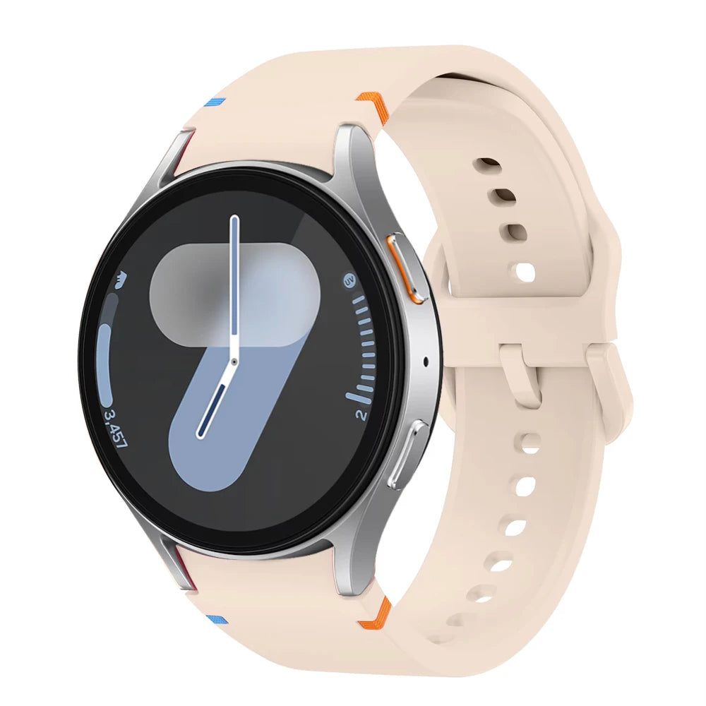 Strap for Samsung Galaxy Watch 7 FE 44mm 40mm 4 6 Classic 5 Pro 45mm Silicone Sport Wrist Bracelet correa Galaxy Watch 7 Band