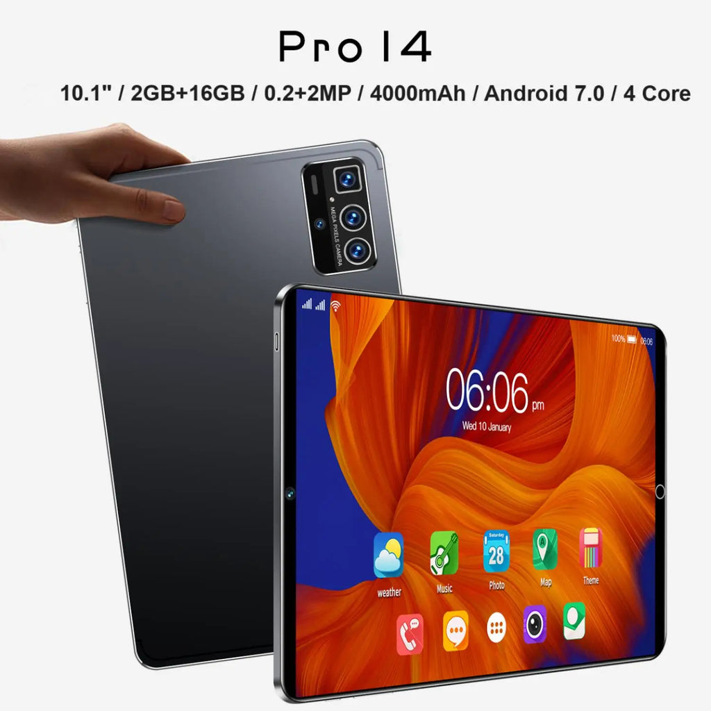 JDL PB-4 Pro 14 Tablet computer, 10.1 inches, 800*1280,2+16GB, Android 7.0,4000mAh battery, 6735 chip, 0.3MP+2MP