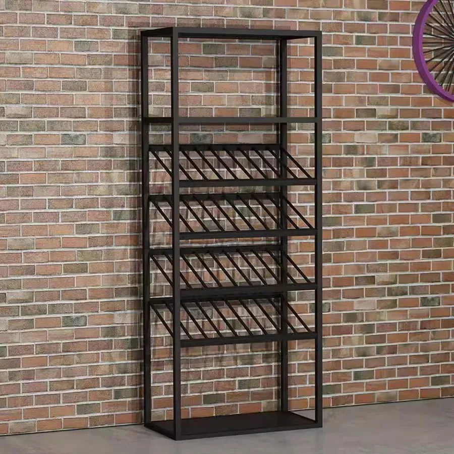 Kitchen Industrial Bar Cabinet Houses Wedding Iron Stackable Handmade Design Display Wine Rack Column Armadietto Cube Furniture