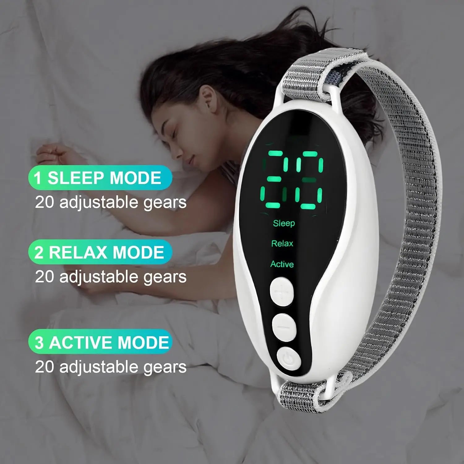 New Microcurrent Sleep Aid Device EMS Sleep Aid Machine Sleep Instrument for Insomnia Stress Anxiety Relief Palm Pulse Massager