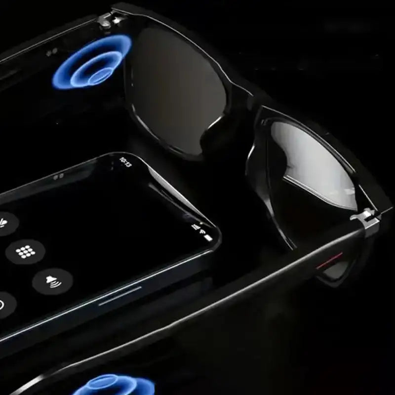 Smart AI Glasses with Language Smart Glasses Earphones Touch Control 10 Meters Wireless Distance AI Glasses for Travel Business