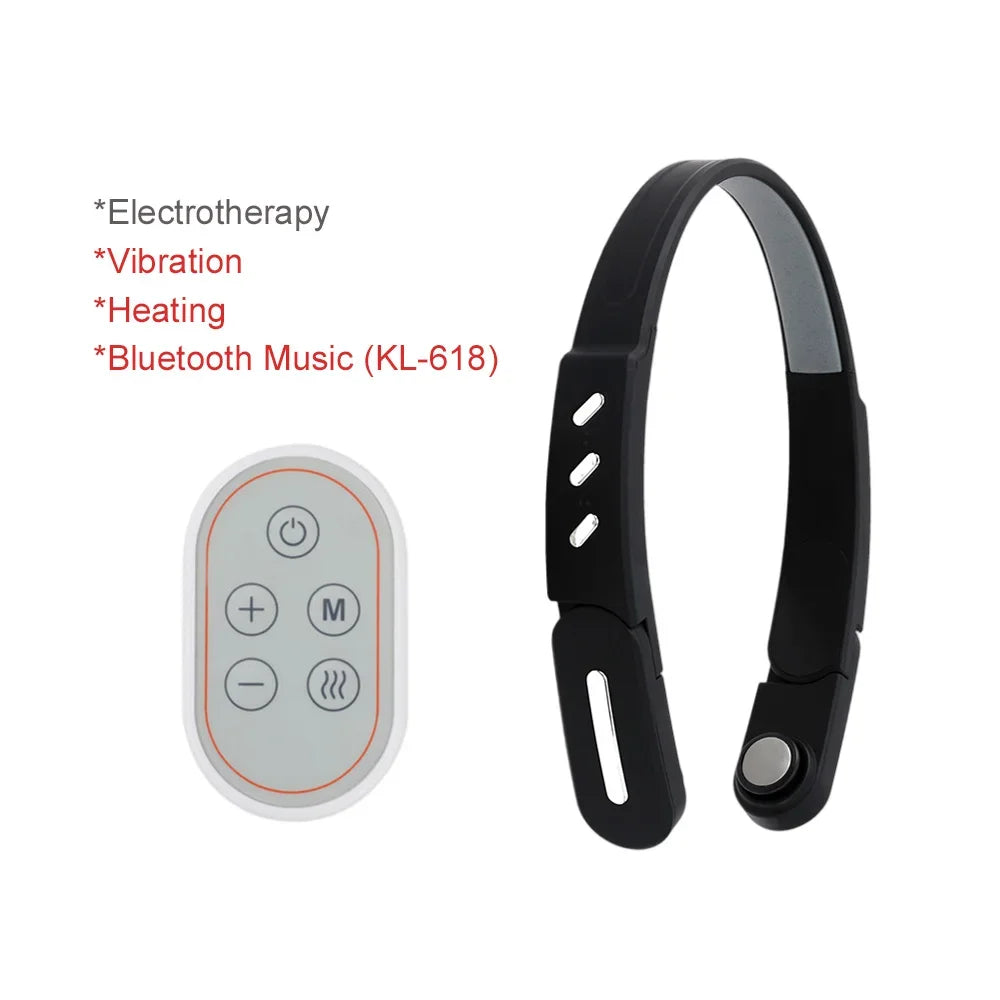 Electric Head Massager EMS Headache and Migraine Relief Hot Compress Vibration Massage Temple Instrument Anti Insomnia Music USB