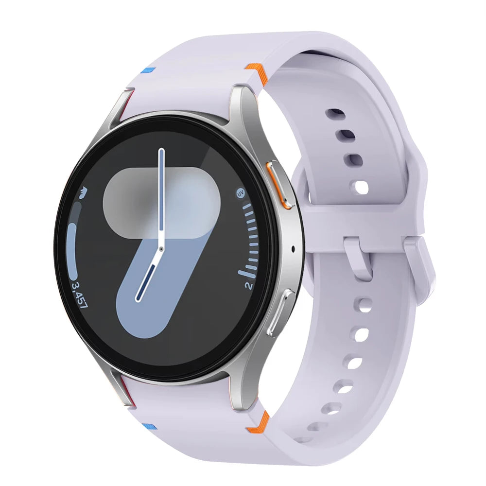 Strap for Samsung Galaxy Watch 7 FE 44mm 40mm 4 6 Classic 5 Pro 45mm Silicone Sport Wrist Bracelet correa Galaxy Watch 7 Band