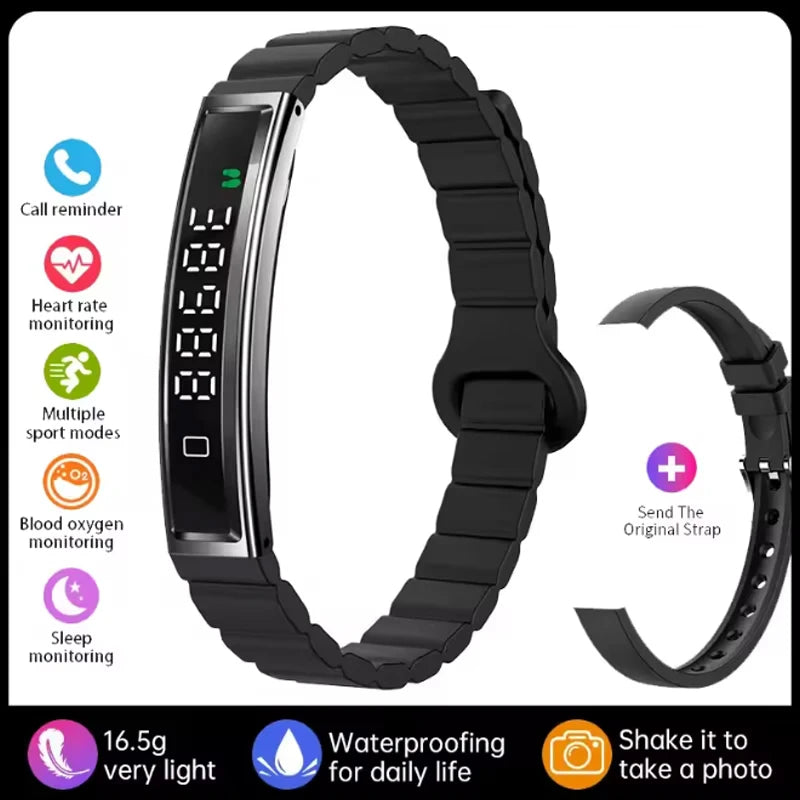 Women Smart Bracelet Heart Rate Health Monitor Activity Fitness Tracker Sports Wristband Waterproof Wristwatch Men Smartband