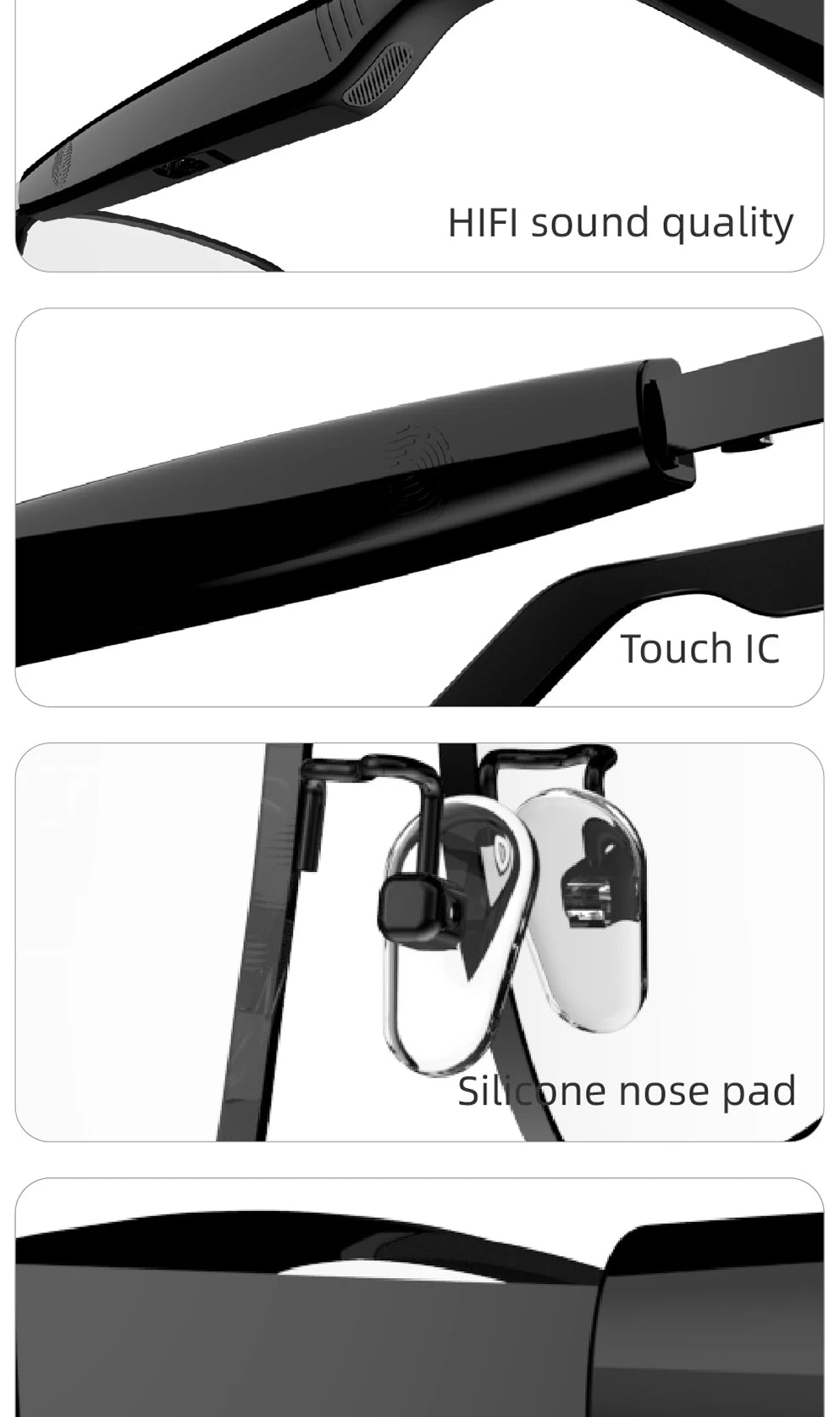 SG-20 Smart Glasses 144 Languages Online Translation Wireless Bluetooth Calling & Music Playback with Magnetic Lenses Included