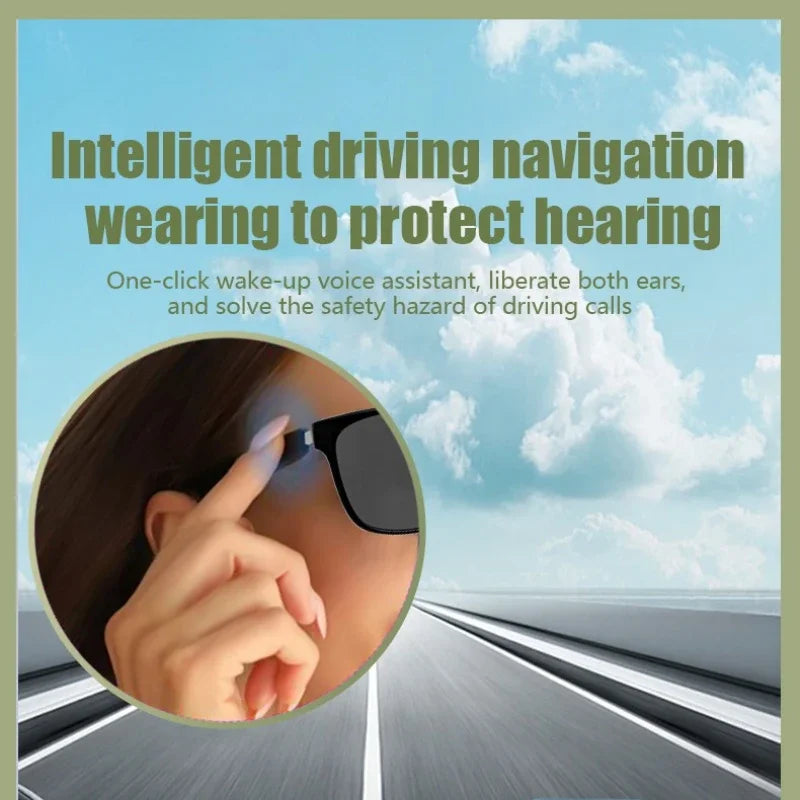 GS08 Outdoors Smart Glasses Bluetooth 5.3 Sunglasses Music Making Call Navigation Protection Uv400 Polarized Lenses Driving Fish