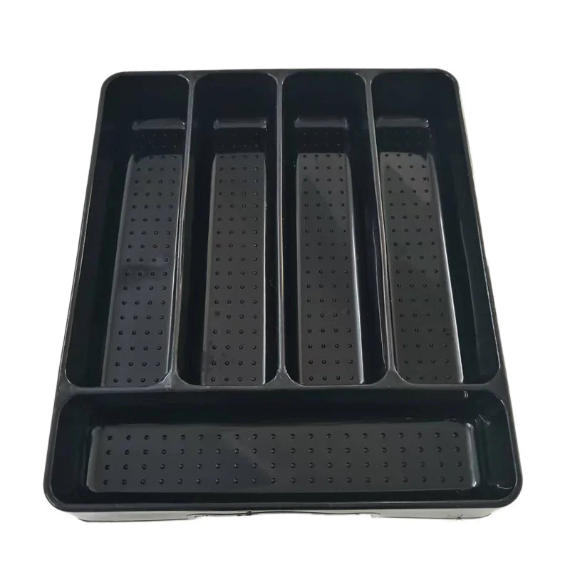 Kitchen Drawer Organizer Adjustable Divider Storage Box for Utensils Cutlery Knife Fork Spoon Chopsticks Cabinet Built In Tray