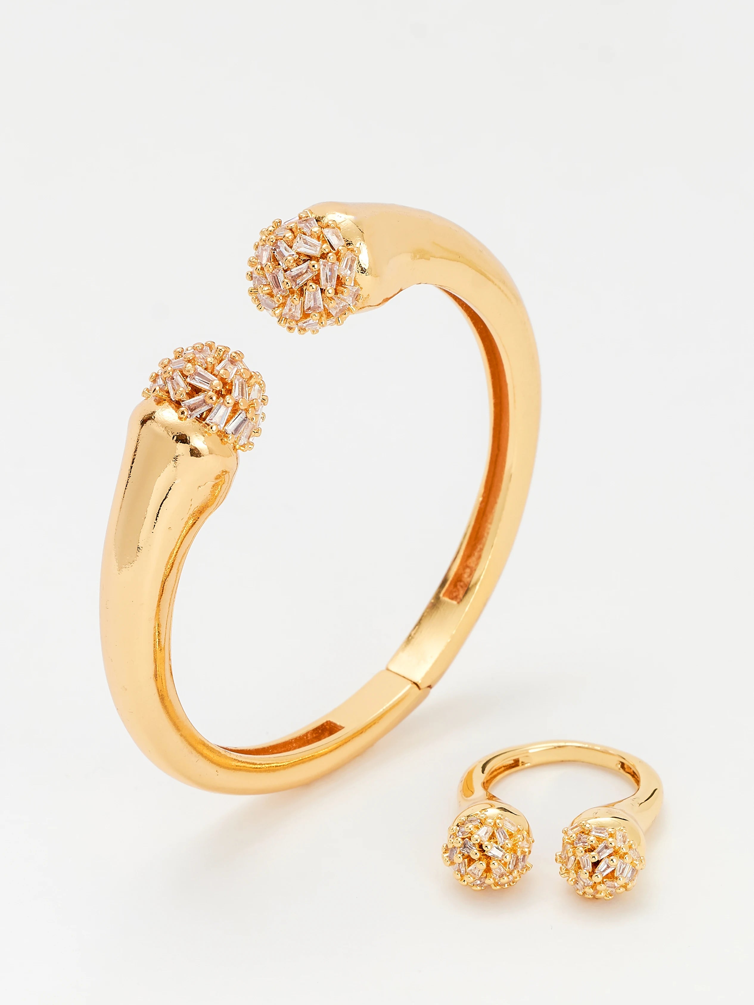 Stylish African and Middle Eastern Handcrafted Bracelet and Ring Set - Streamlined Design, Exquisite and Delicate, Demonstrating