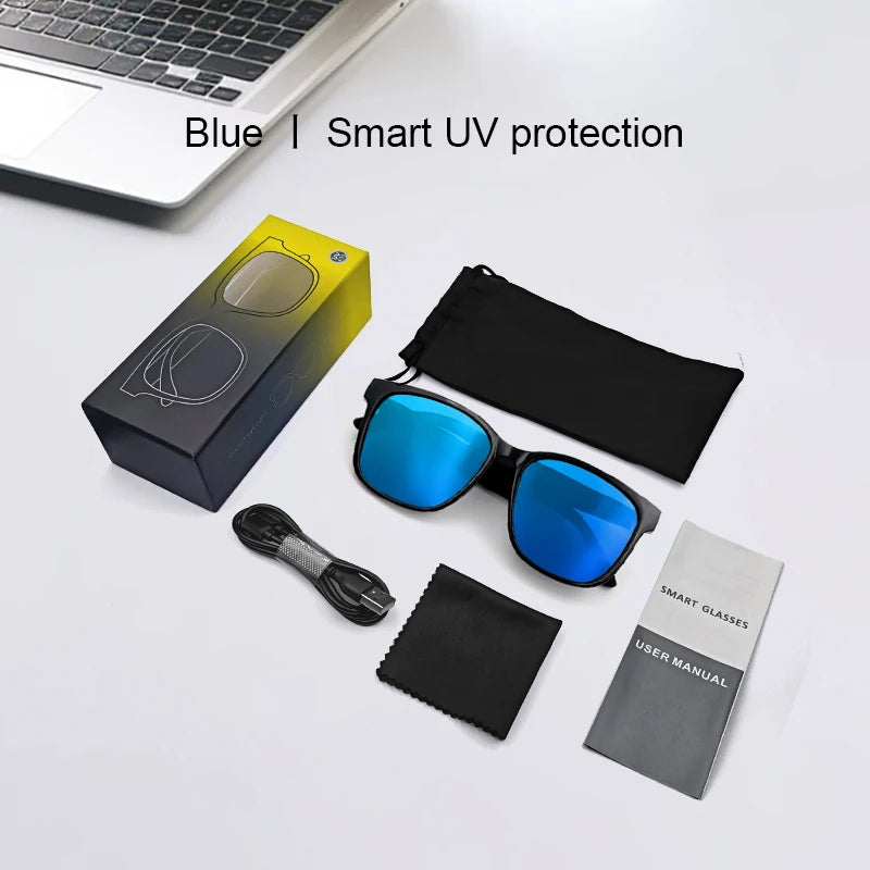 Smart Glasses Anti-blue Light Make Receive Calls Music Calling Noise Reduction UV400 Protection BT TWS Glasses Men Women Gift