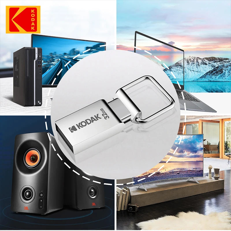 Kodak K112 USB Flash Drive 64GB Super Mini Pen Drive 64GB Pendrive Waterproof Dustproof USB Memory Stick for PC MacBook Car