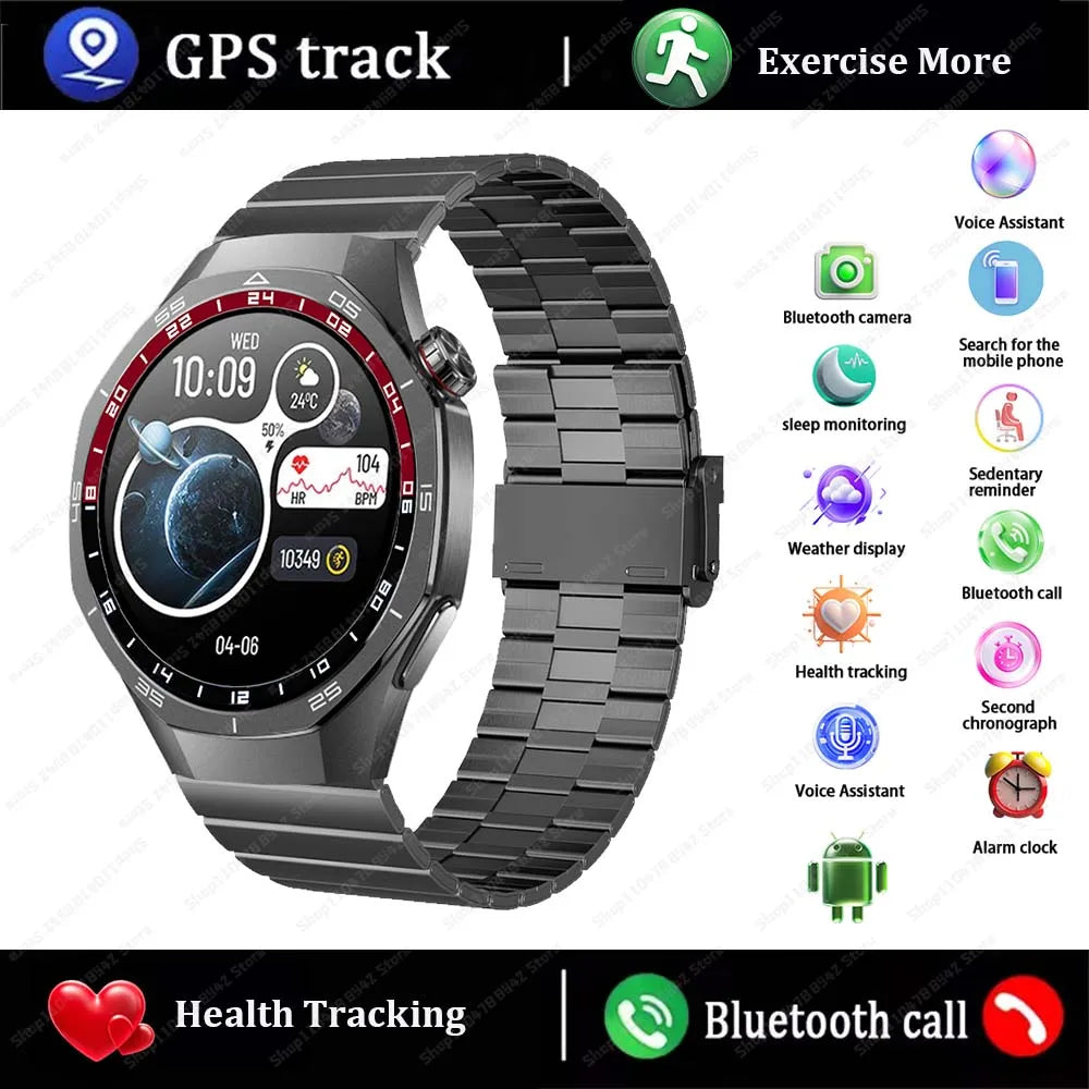 2025 New Smart Watches Men AMOLED Full Screen GPS Motion Trajectory Bluetooth Calls Surprise Gift SmartWatch Waterproof Classic