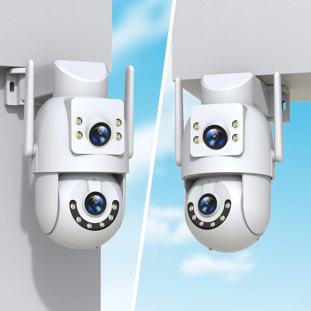 JOOAN 4K HD 5G Wifi PTZ Camera Outdoor 4MP Dual Lens Dual Screen Auto Tracking IP Camera Security Protection CCTV Surveillance