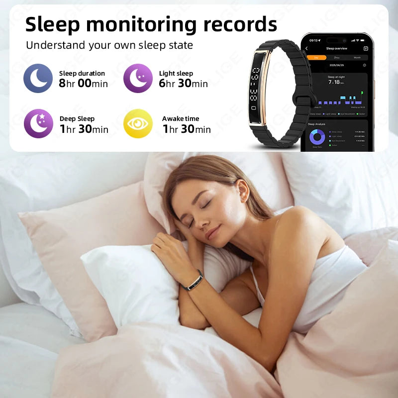 LIGE New Sports Fitness Tracker Smart Bracelet Heart Rate Sleep Monitor Pedometer Call Reminder Smartwatch Band For Men Women
