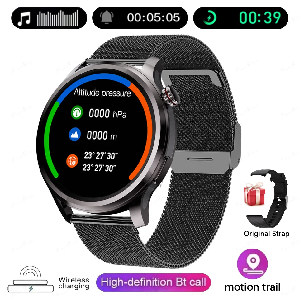 New Smart Watch SK51 Smart Watch 1.53 Inch HD AMOLED Screen NFC GPS TrackerBluetooth Call Health Monitoring Watch Men Women